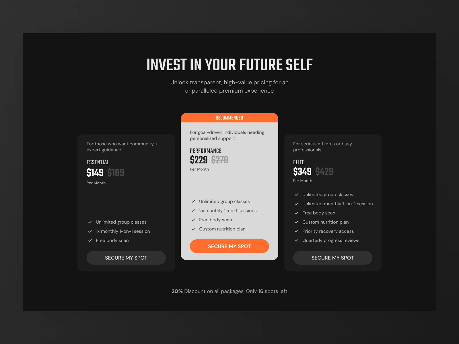 Synergy Fitness Landing Page